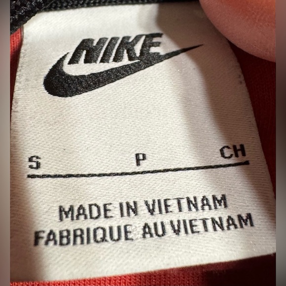 Nike Trch Fleece Red Black Hooded Jacket Coat Zip Up Hoodie Men Small Athletic - Picture 5 of 14